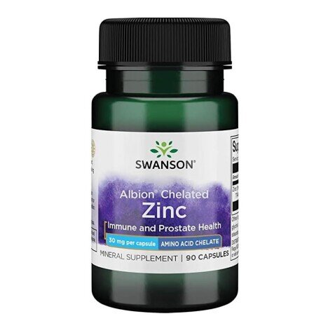 Albion Chelated Zinc - Zinc chelat 30mg 90 Capsule, Swanson